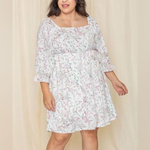 egs by éloges Square Neck Mini Dress sz 2XL - Picture 1 of 11